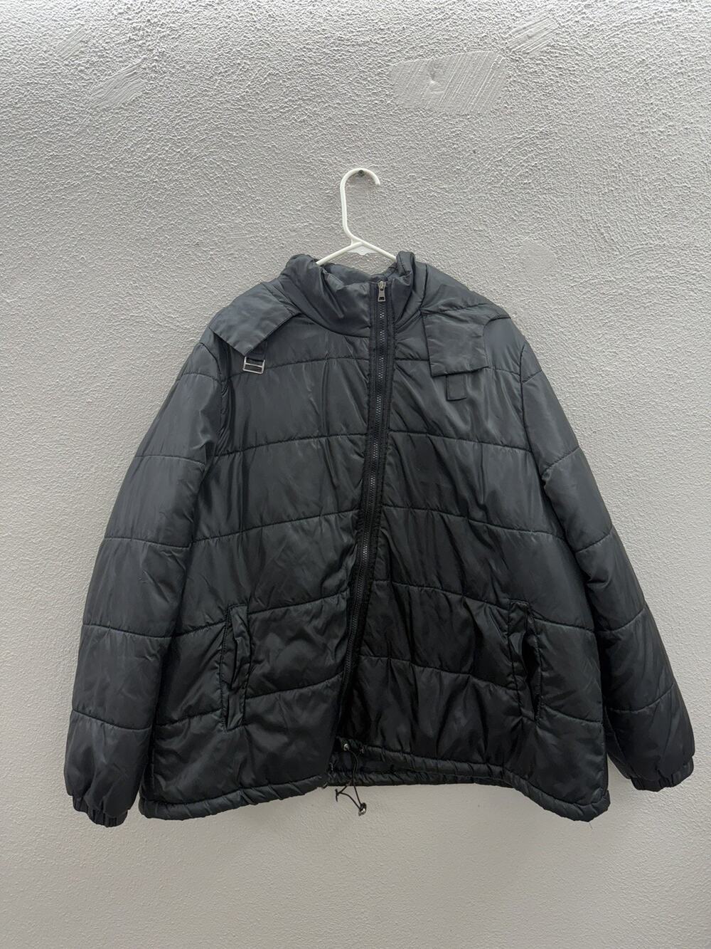 Pink Platiunum Womens Plus Size Jacket Size 3X Black Zip Up Hooded Puffer